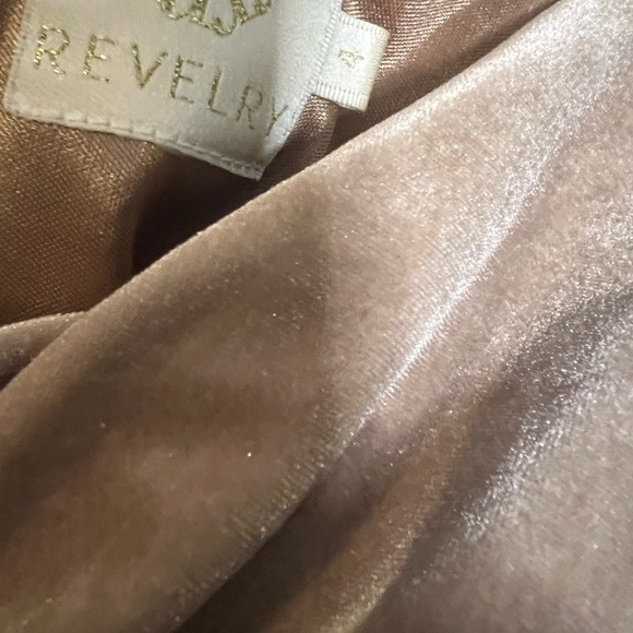 Revelry Nadia Velvet Dress in champagne size 4 - Picture 5 of 8